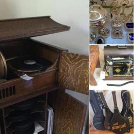 MaxSold Auction: This online auction features Wooden dresser and nightstand, Armoire, Birdhouse bookcase, dollhouse and accessories, Vintage clock, Original Oil painting, Gumball machine, Vintage Butter Churn, washboard, workshop tools and much more!